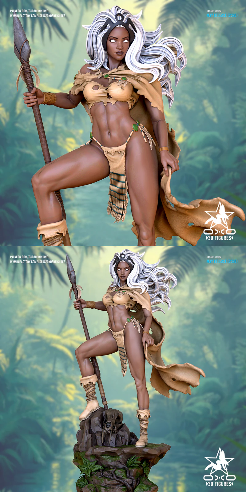 Savage Storm Miniature Figure STL model for 3D printing