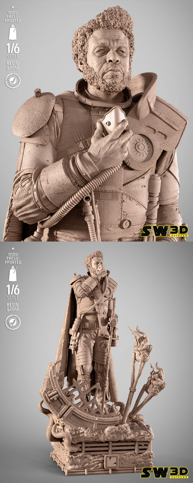 Saw Gerrera Character Sculpture STL File for 3D Printing STL model for 3D printing