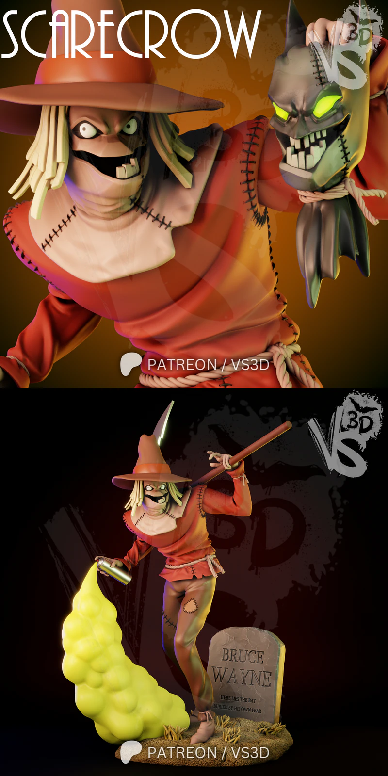 Scarecrow TAS 3D Printable Model STL model for 3D printing