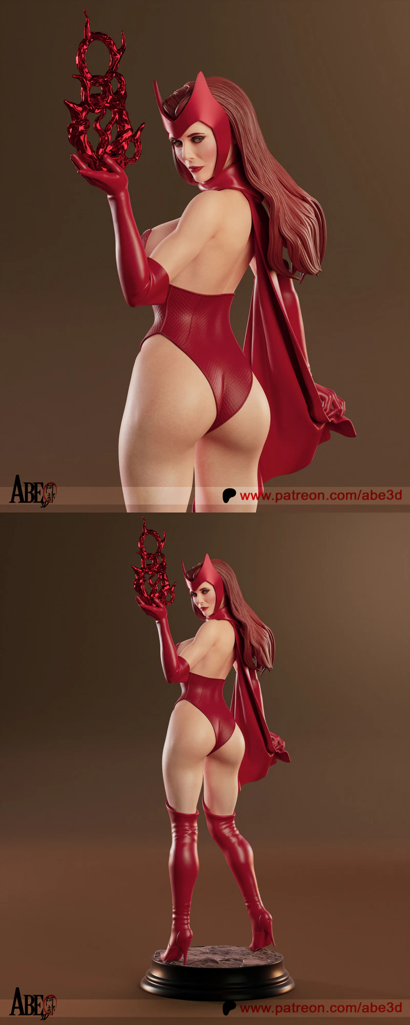 Scarlet Witch STL model for 3D printing
