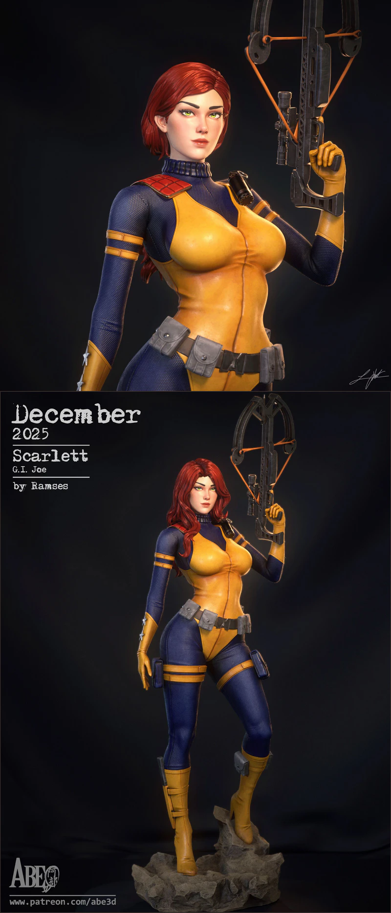 Scarlett 3D Printable STL Model for Resin Printer STL model for 3D printing