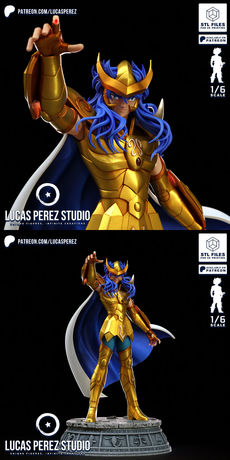 Scorpio Milo – Saint Seiya 3D Printable Miniature STL File STL model for 3D printing