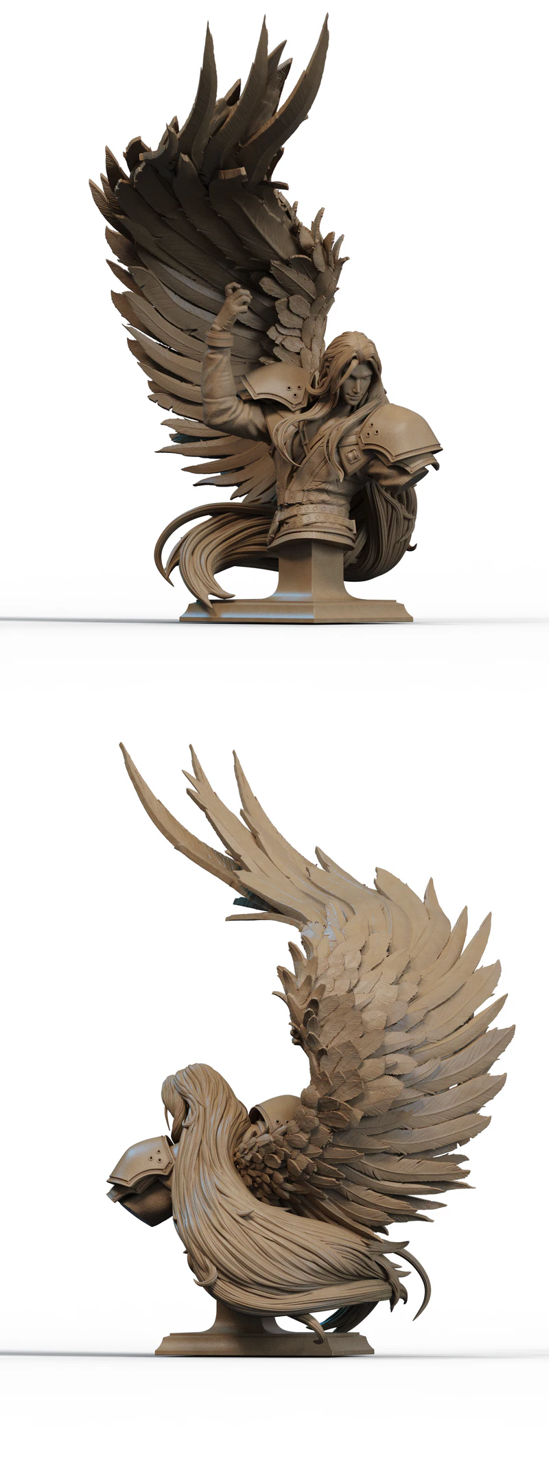 Sephiroth Character Bust STL File for 3D Printing STL model for 3D printing