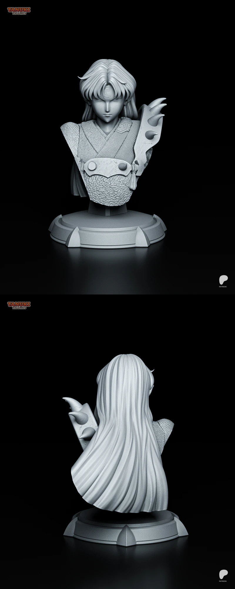 Sesshomaru – Inuyasha – Bust STL model for 3D printing