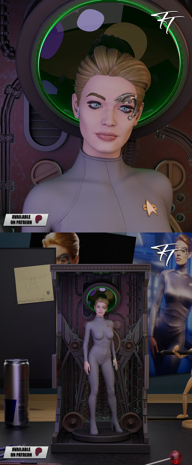 Seven of Nine Star Trek 3D Printable STL Model STL model for 3D printing