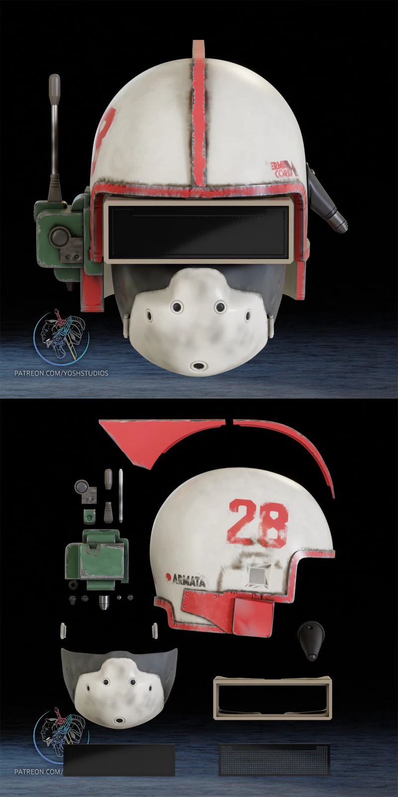 Sforza Helmet Arc Raider STL File for 3D Printing STL model for 3D printing