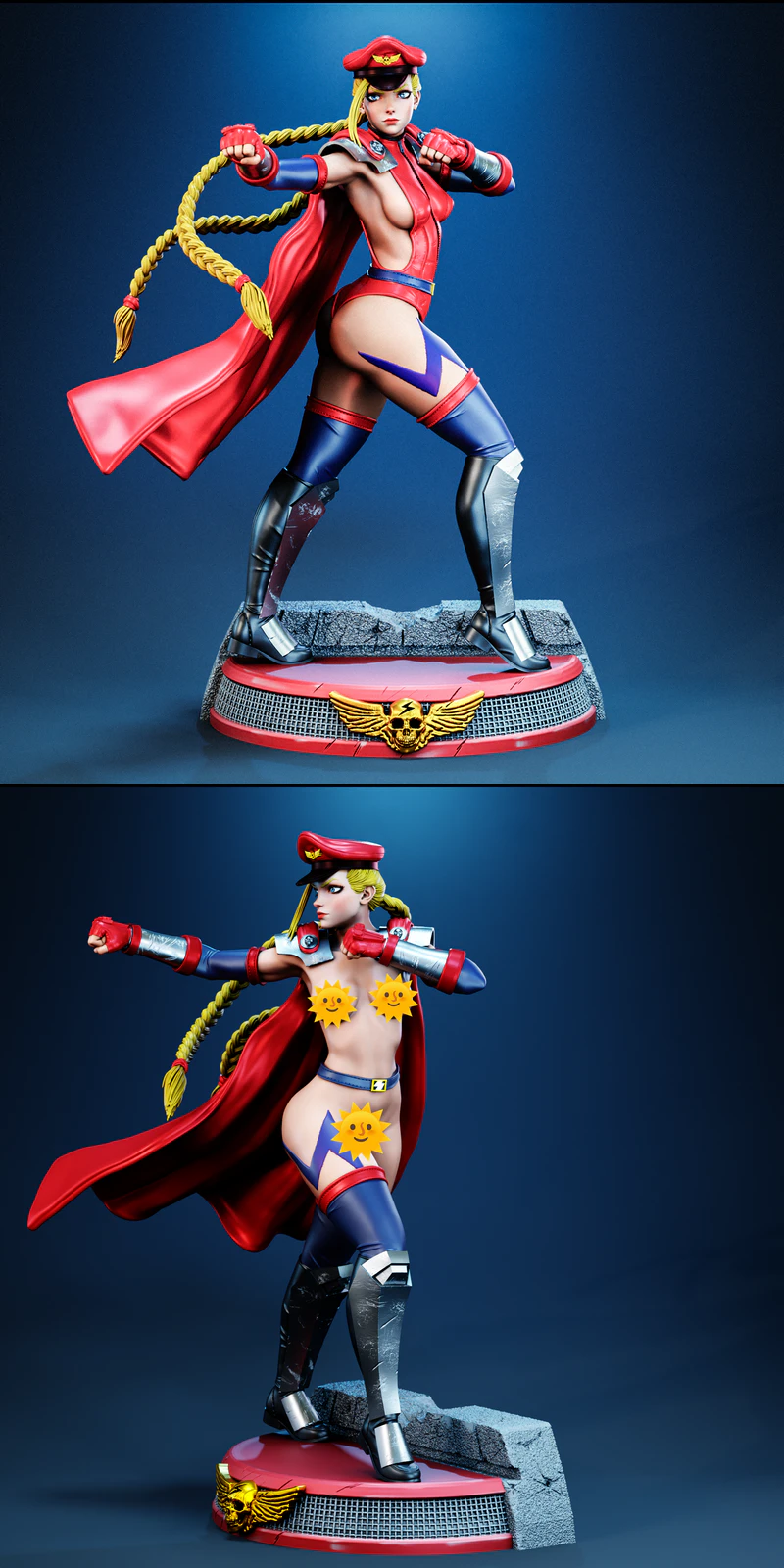 Shadaloo Cammy statue STL model for 3D printing