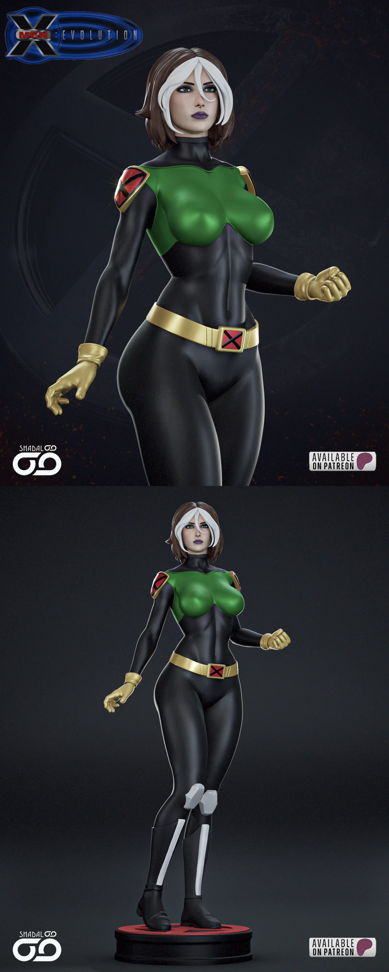 Rogue – X-Men Evolution STL model for 3D printing