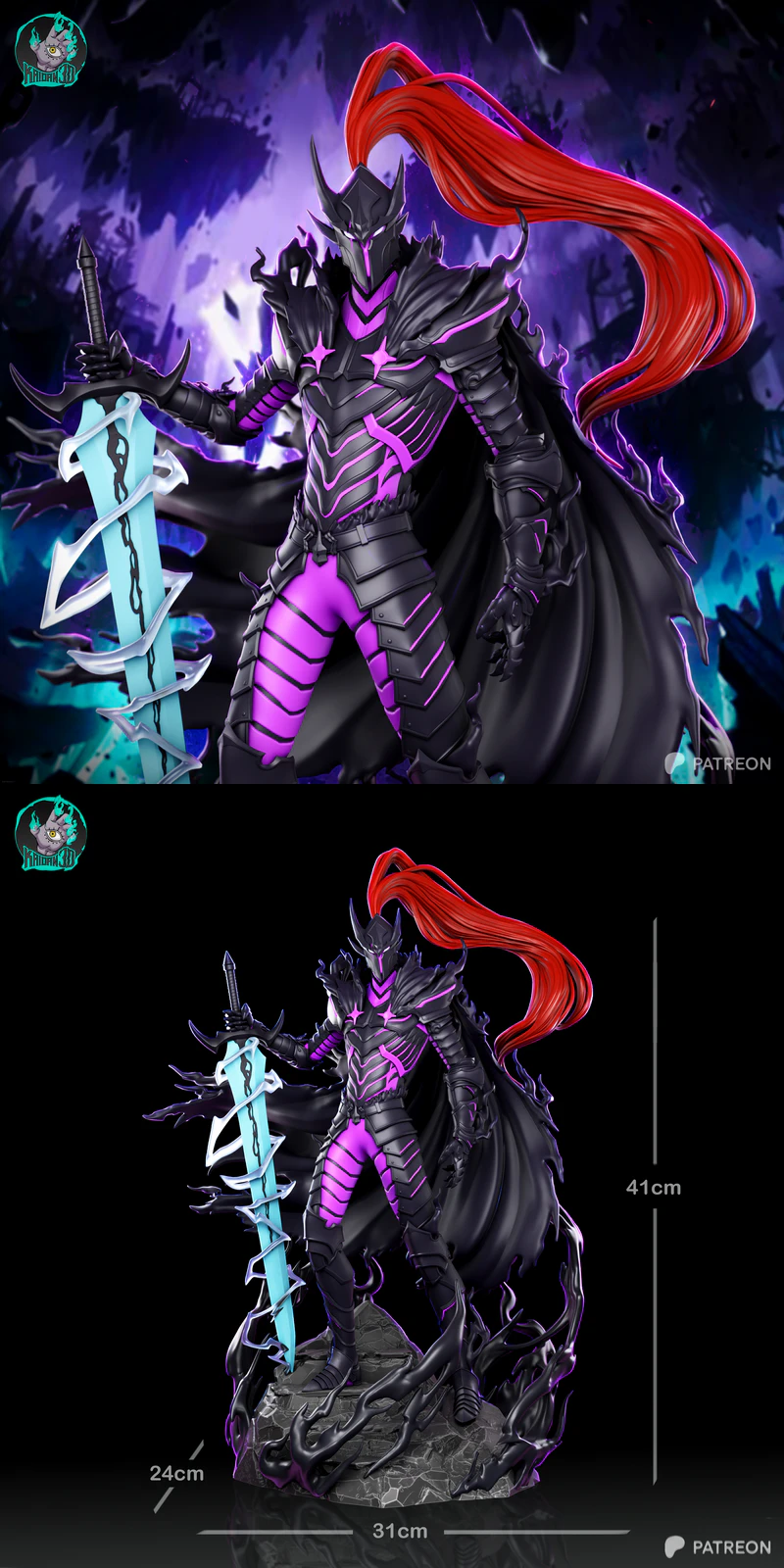 Shadow Igris SOLO LEVELING STL model for 3D printing