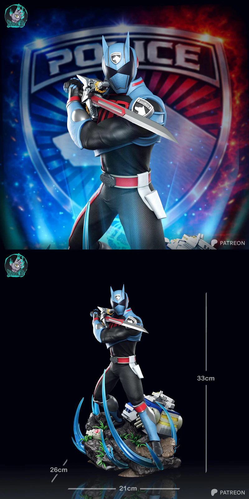 Shadow Ranger – Dark Hero Figure STL model for 3D printing