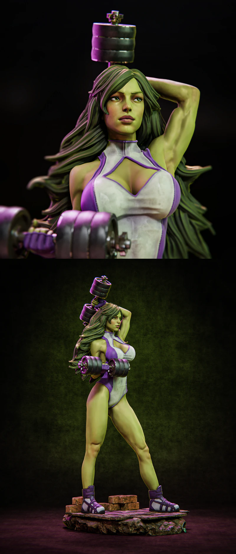She Hulk 3D Printable Miniature STL File STL model for 3D printing