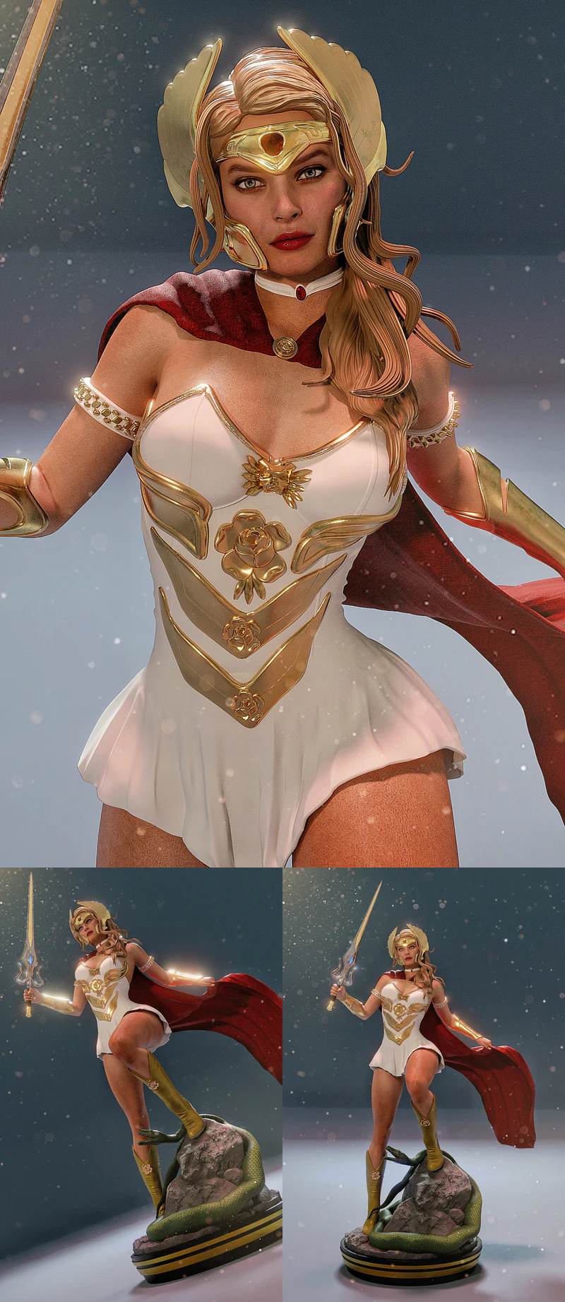 Shear-Rah Masters Universe STL 3D Printable Figure STL model for 3D printing