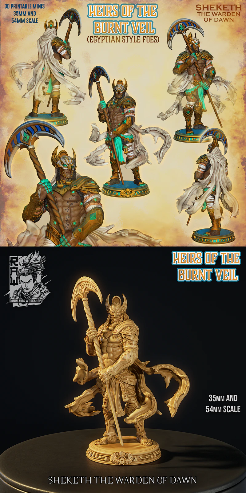 Sheketh The Warden of Dawn STL model for 3D printing