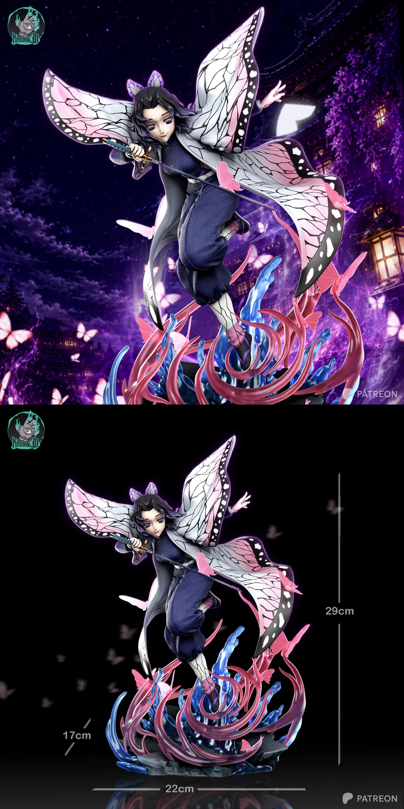 Shinobu Kocho – DEMON SLAYER STL model for 3D printing