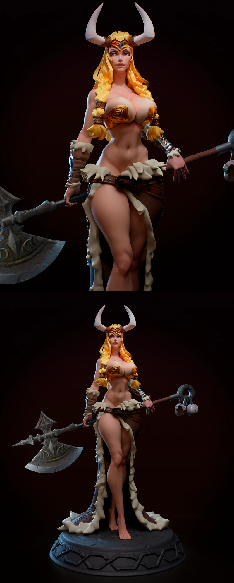 Sigrid Viking Girl STL 3D Printable Figure STL model for 3D printing