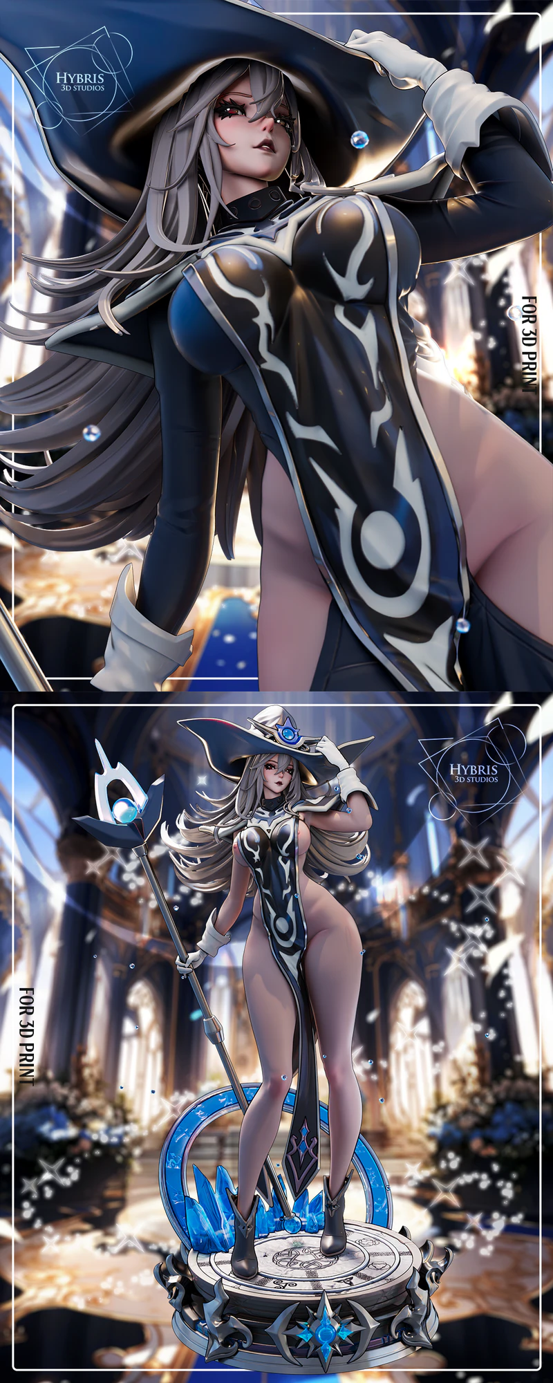 Silent Witch Magician STL model for 3D printing