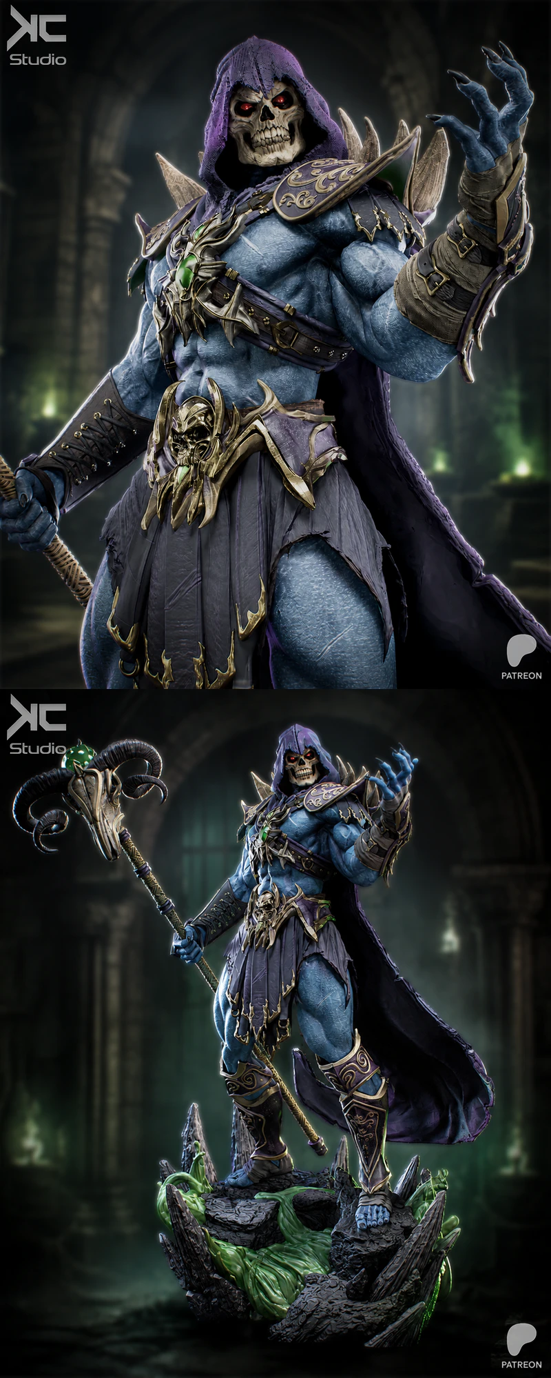 Skeletor – Masters of the Universe Fanart STL model for 3D printing