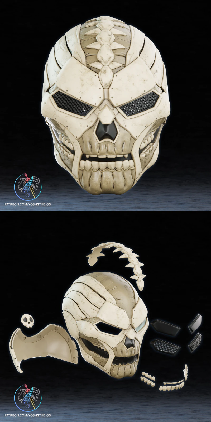 Skull Dr Doom Mask STL File 3D Printable STL model for 3D printing