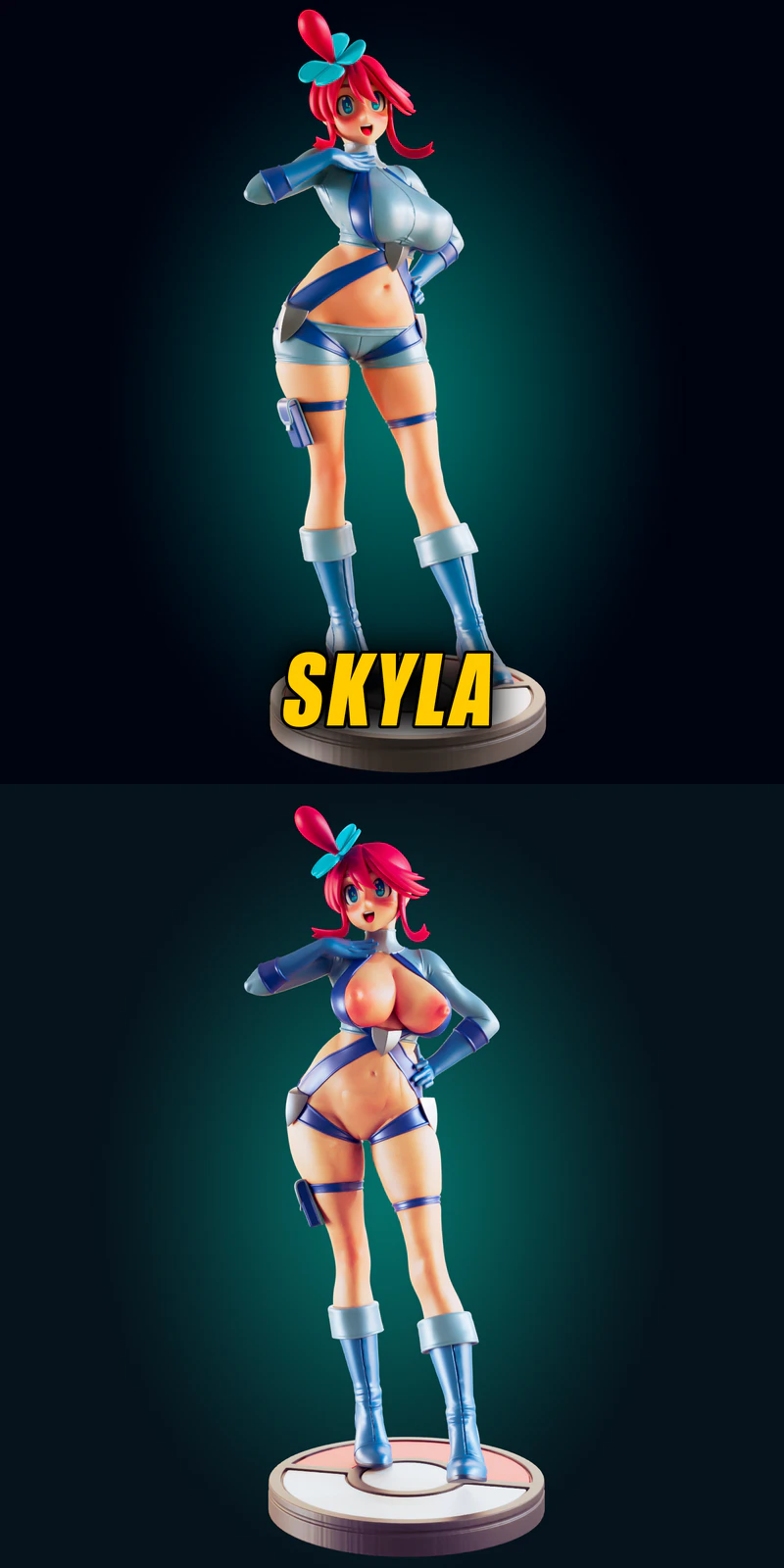 Skyla Pokemon Trainer STL model for 3D printing