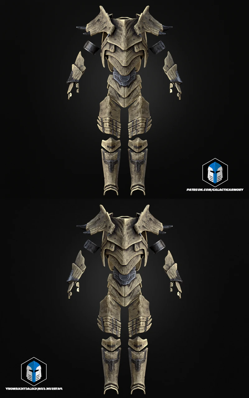 Dragonbone Armor 3D Printable STL File for Skyrim Fans STL model for 3D printing