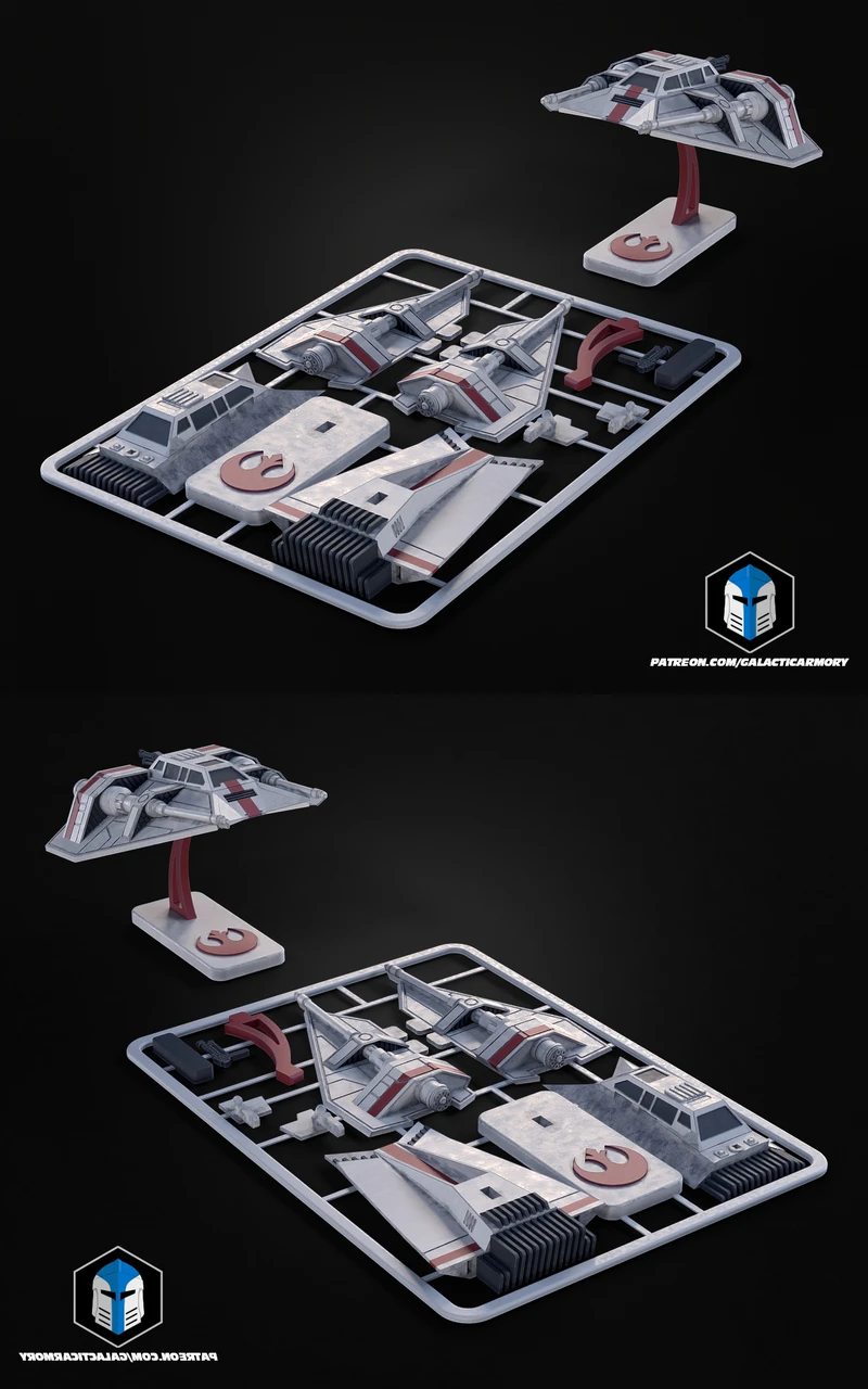 Snowspeeder Kit Card 3D Printable STL Model for 3D Printer STL model for 3D printing