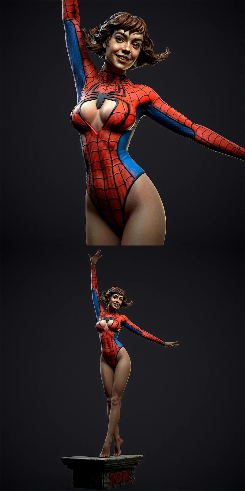 Spider Girl 3D Printable STL Figure Model STL model for 3D printing