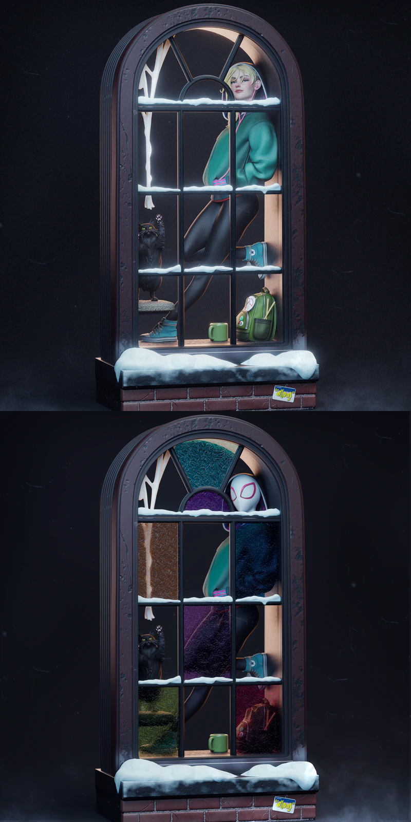 Spider Gwen – Ghost Spider STL 3D Printable Figure STL model for 3D printing
