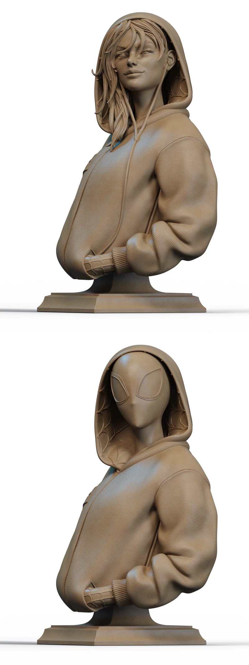 Spider Gwen – Ghost Spider STL File Bust STL model for 3D printing