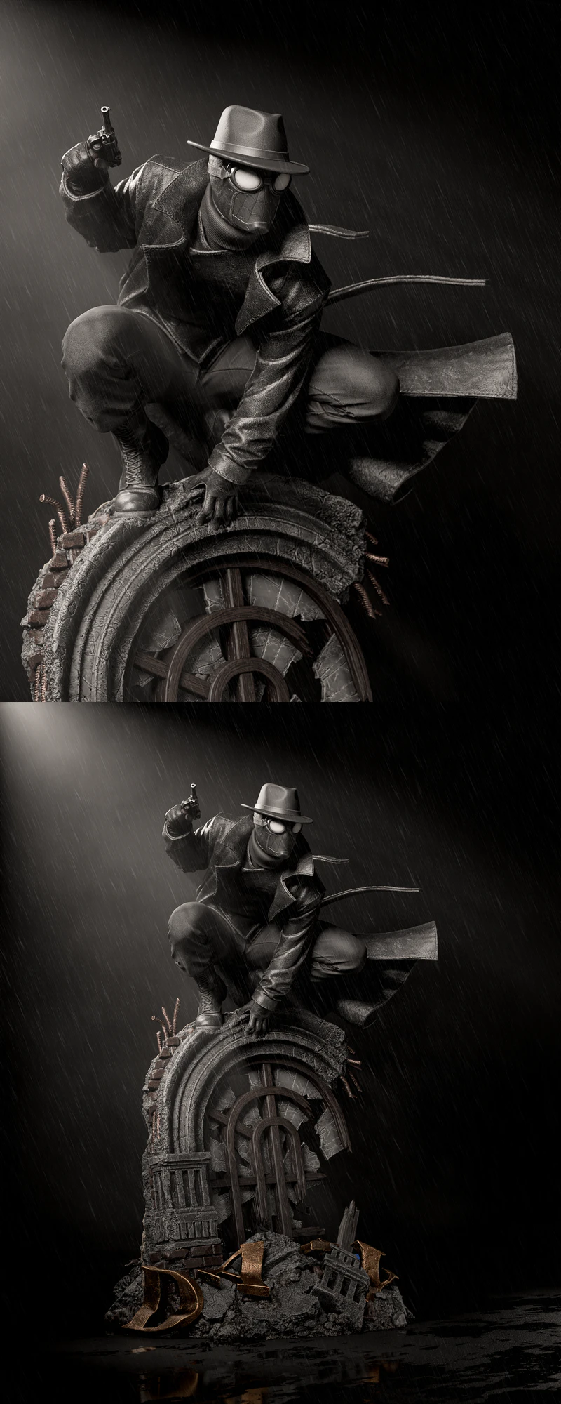 Spider Man Noir STL model for 3D printing