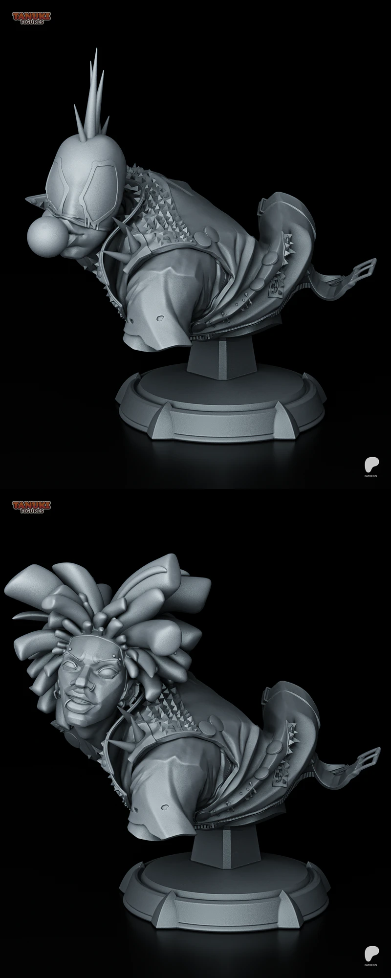 Spider-Punk – Bust STL model for 3D printing