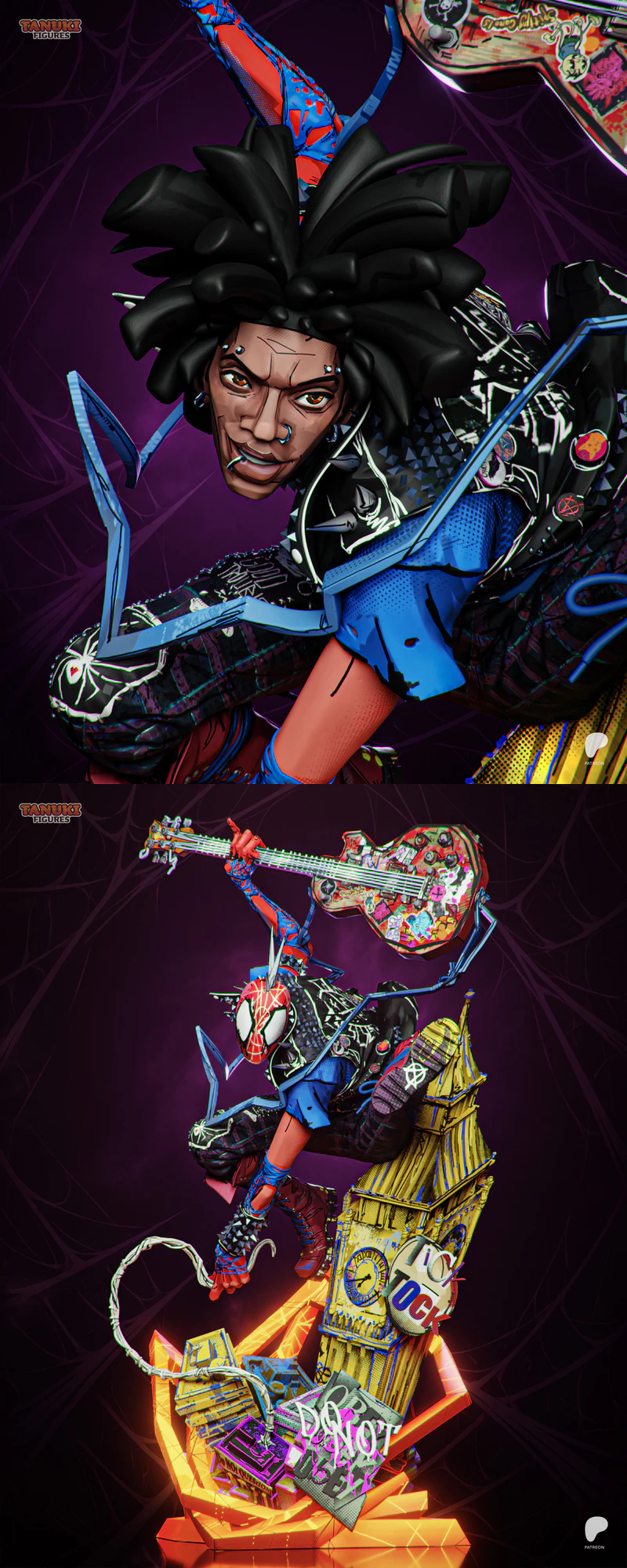 Spider-Punk STL model for 3D printing