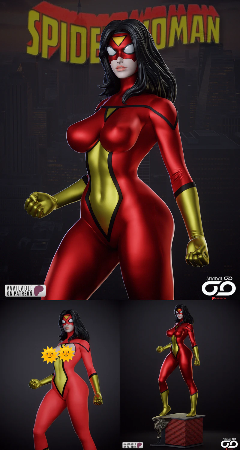 Spider-Woman STL File for 3D Printer STL model for 3D printing