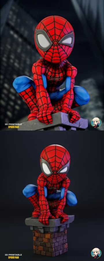 Spiderman STL model for 3D printing