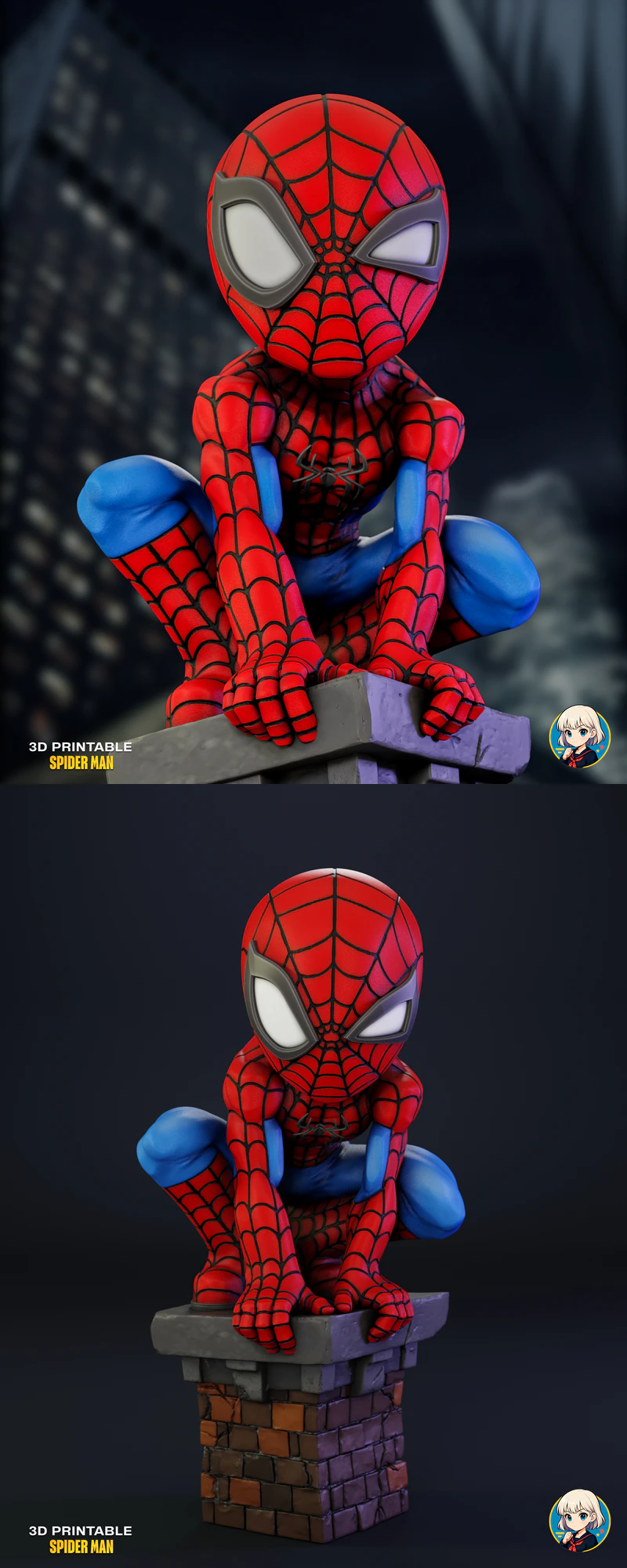 Spiderman STL model for 3D printing