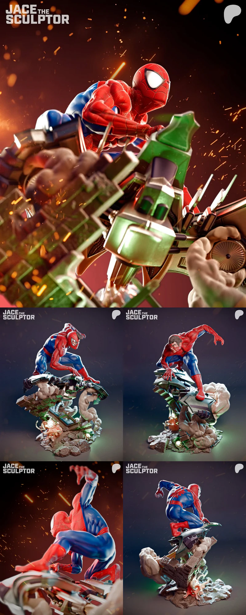 Spiderman 3D Printable STL Figure STL model for 3D printing