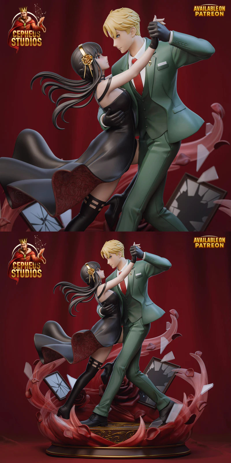 Loid and Yor from Spy x Family STL 3D Printable Figure STL model for 3D printing