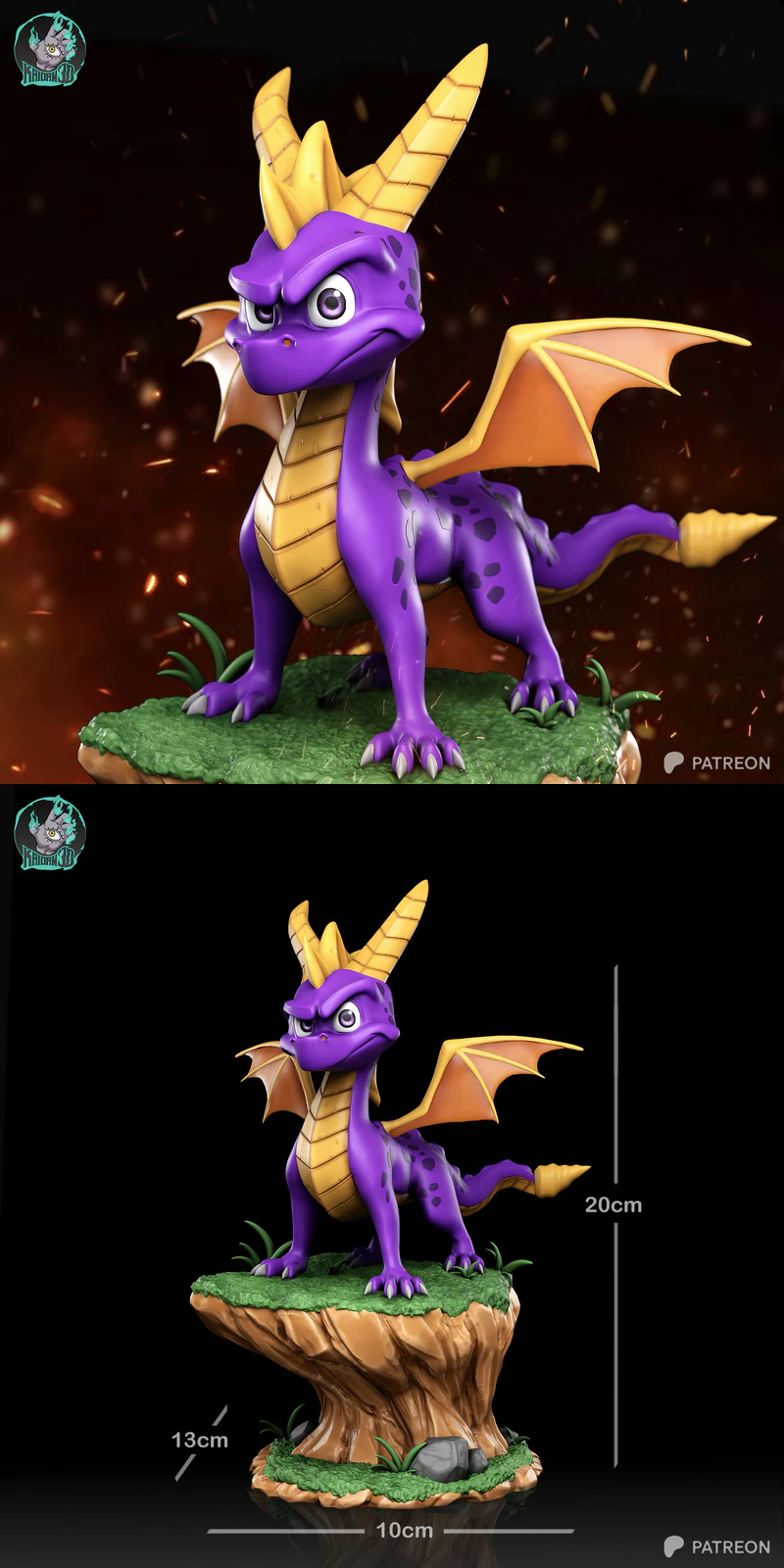 Spyro Dragon STL File for 3D Printing STL model for 3D printing