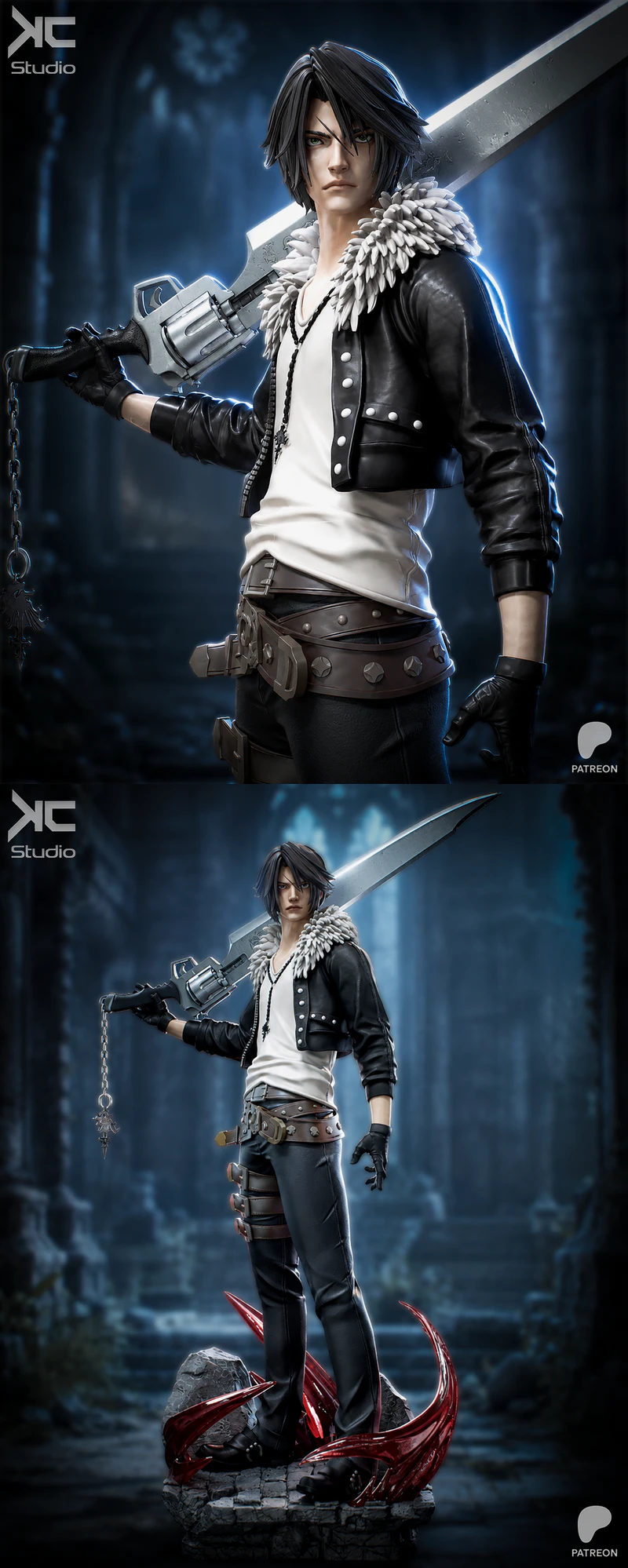 Squall Leonhart – Final Fantasy Fanart STL model for 3D printing