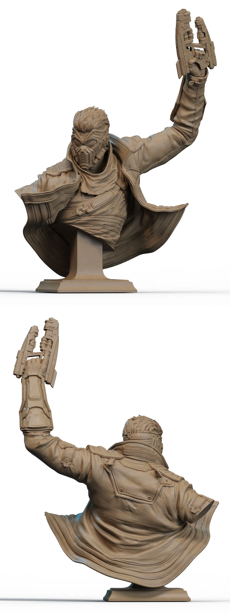 Star-Lord Character Bust STL File STL model for 3D printing