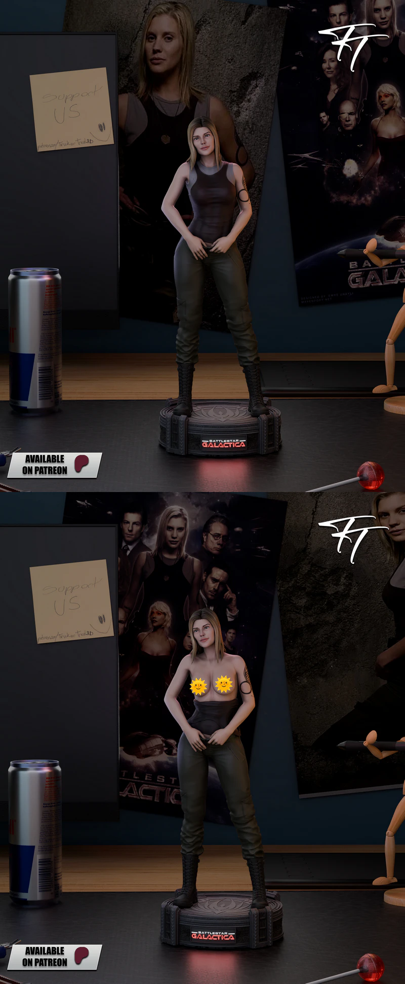 Starbuck Kara Thrace – Battlestar Galactica STL model for 3D printing