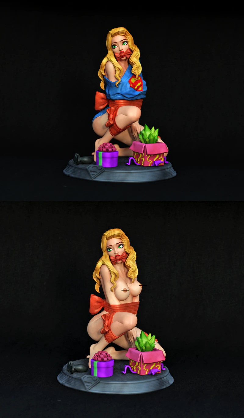 Super Girl STL model for 3D printing