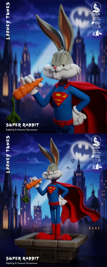 Super Rabbit STL model for 3D printing