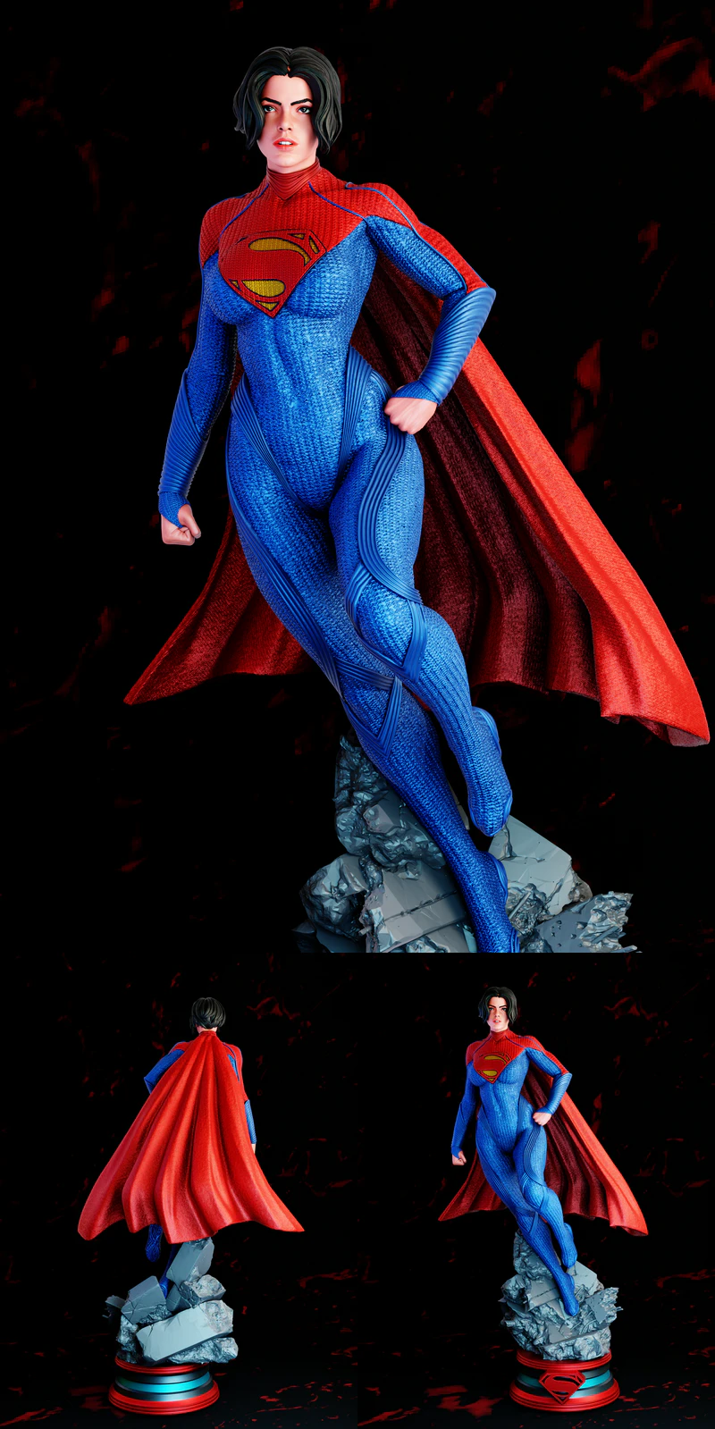 Supergirl 3D Printable STL Figure for Resin Printers STL model for 3D printing