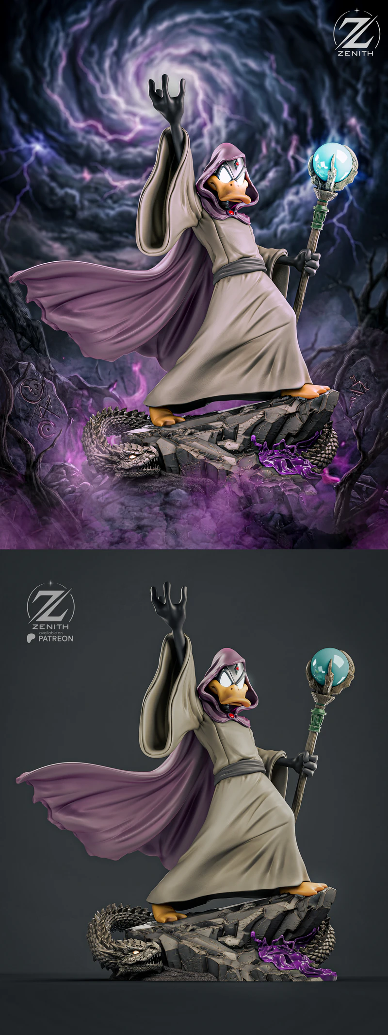 Mystical Wizard STL for 3D Printer – Fantasy Figure STL model for 3D printing