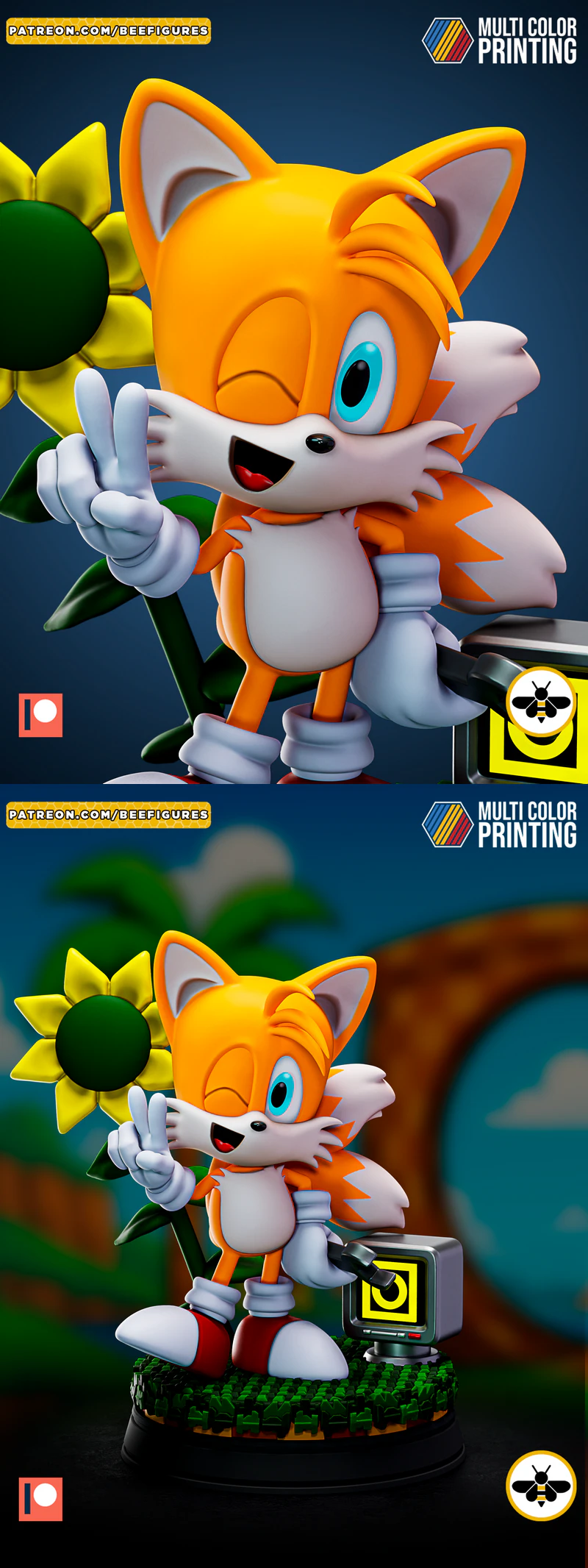 Sonic Classic Tails 3D Printable STL Model STL model for 3D printing