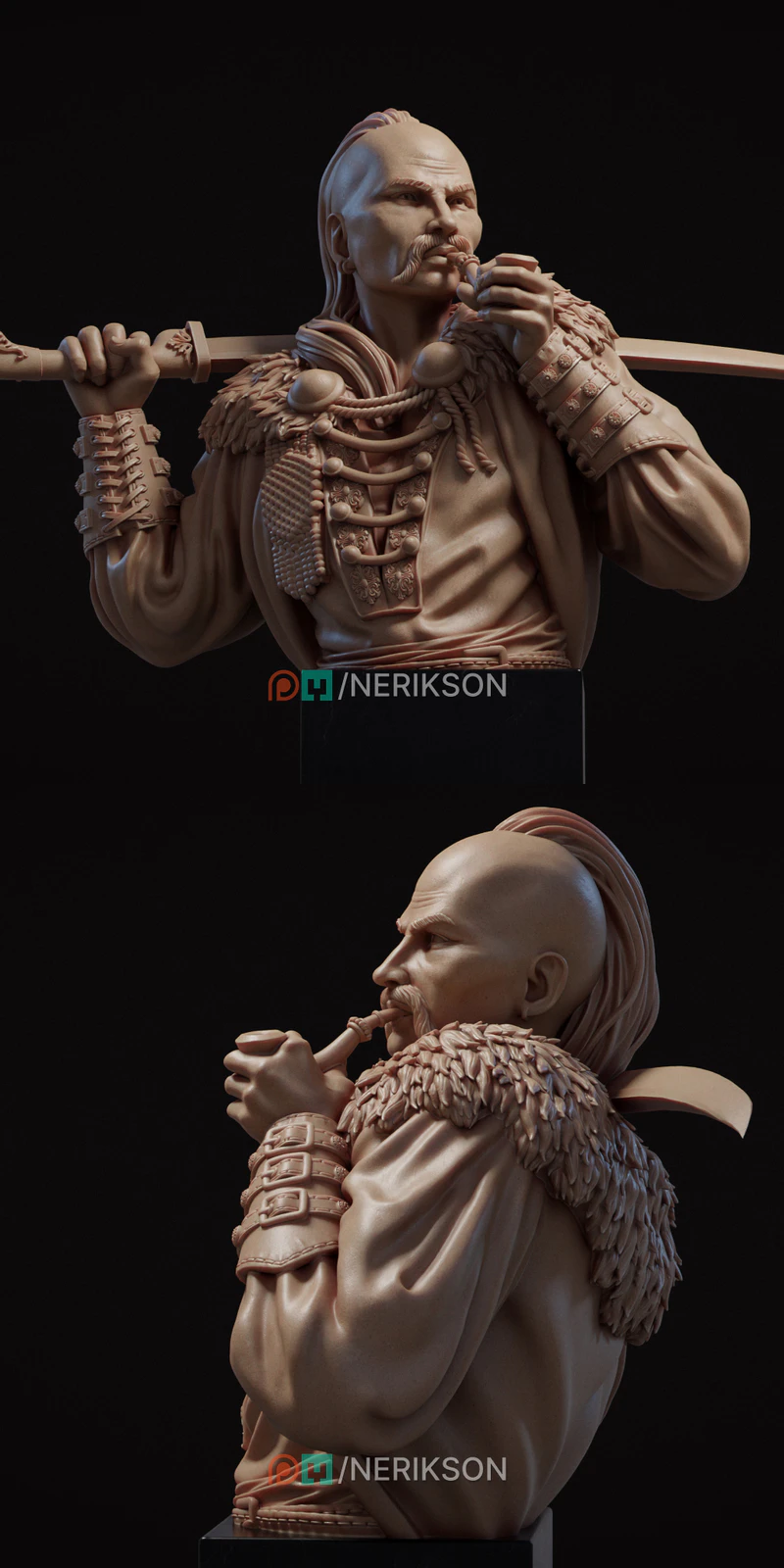 Taras Bust STL model for 3D printing