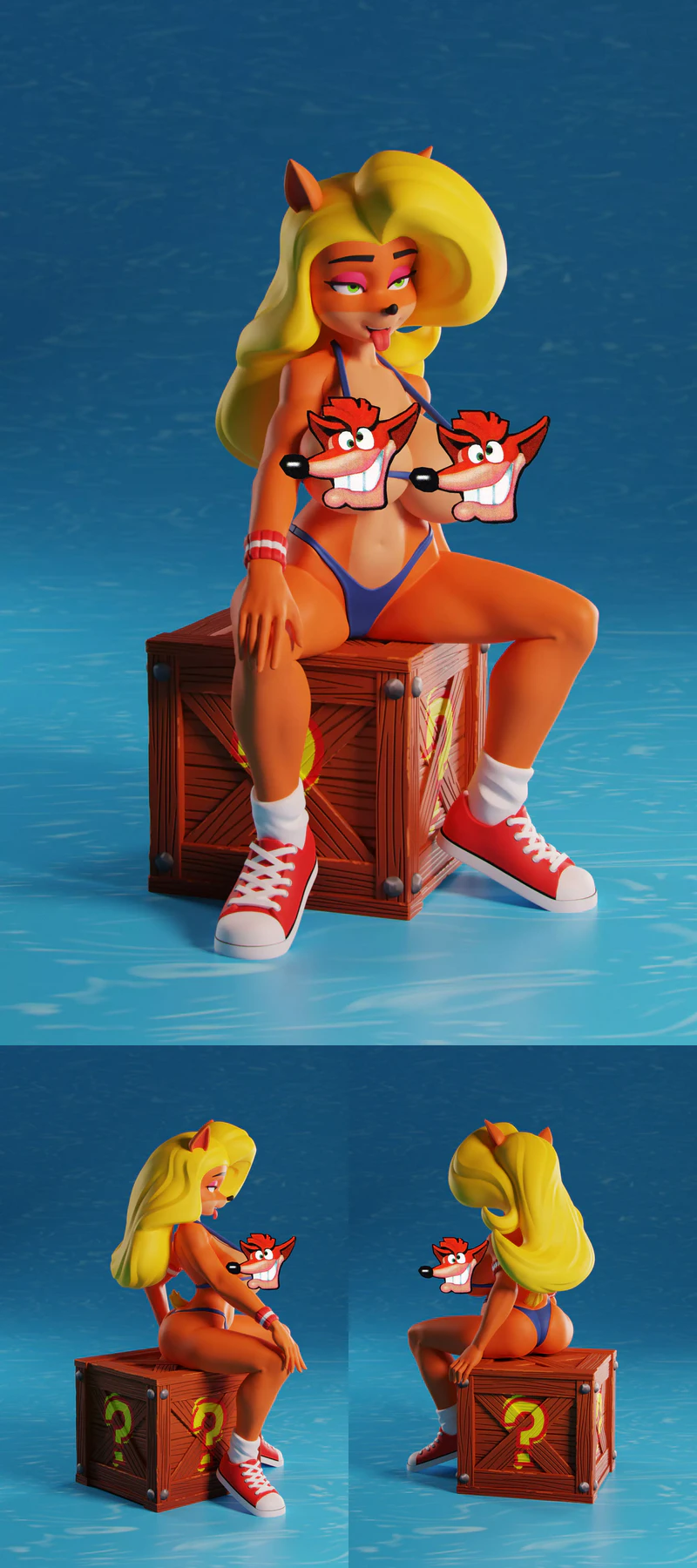 Tawna Bandicoot 3D Printable Figure STL Model STL model for 3D printing