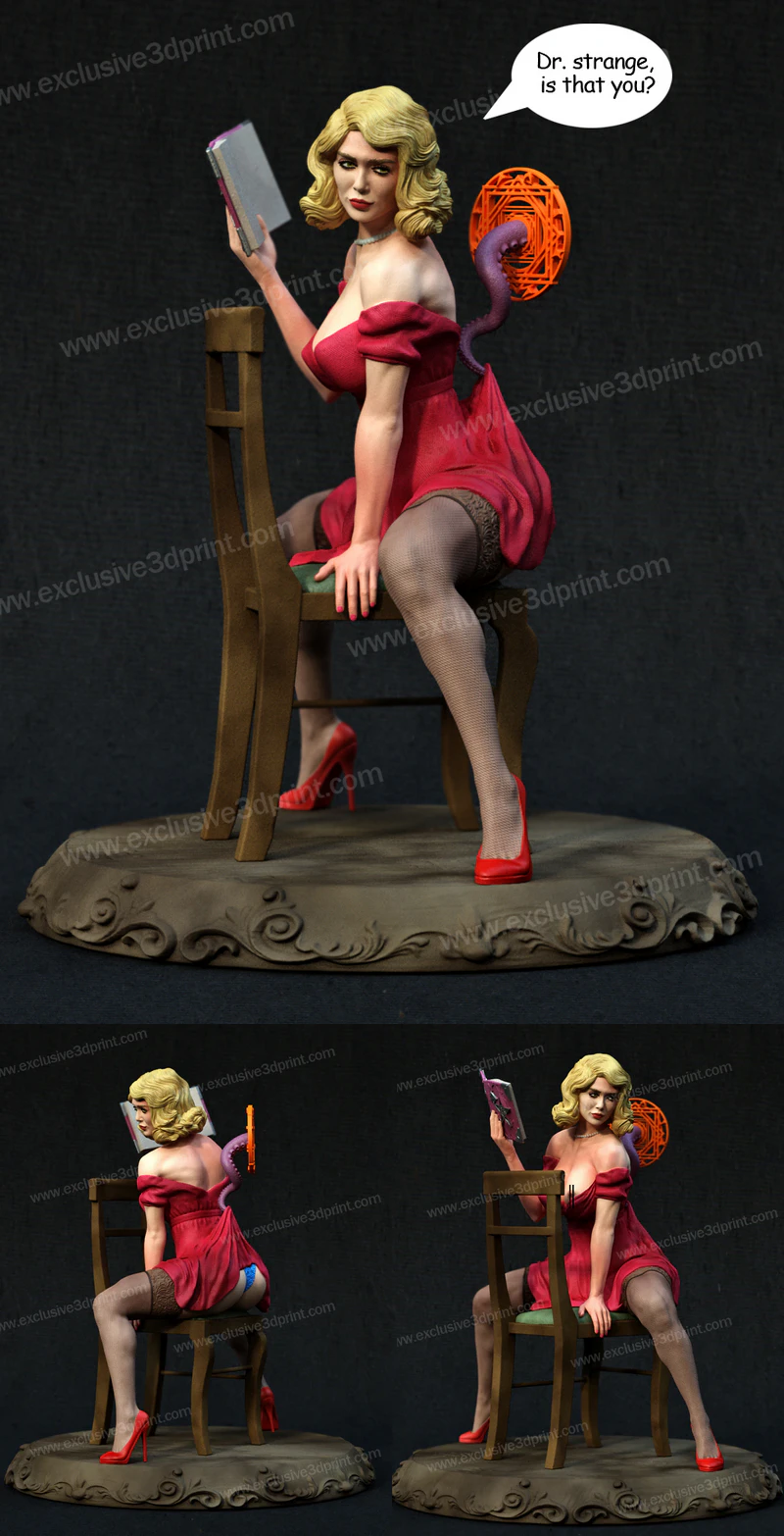 Teacher Wanda STL Figure for 3D Printing STL model for 3D printing
