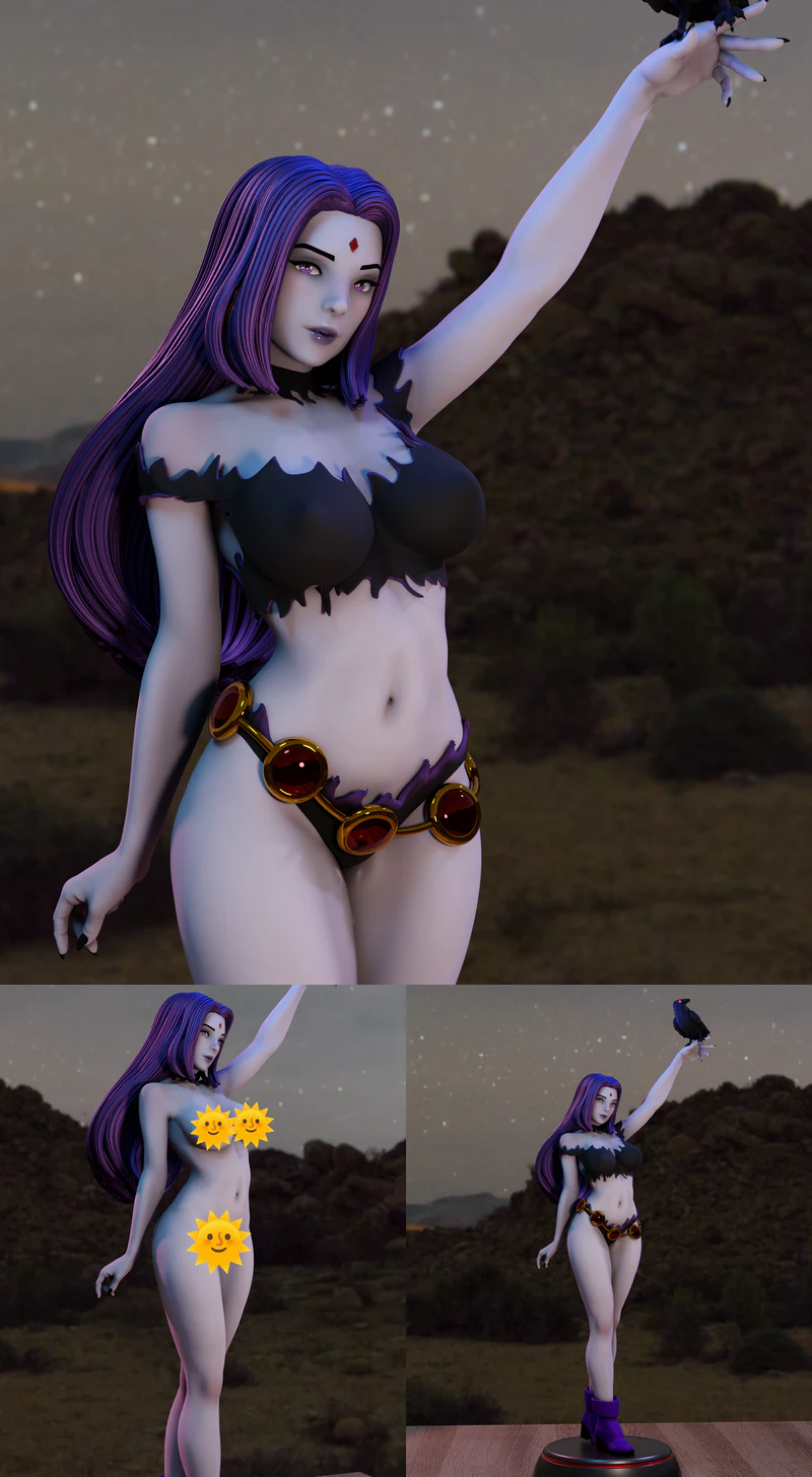 Ravenna Teen Titans 3D Printable Miniature STL File STL model for 3D printing