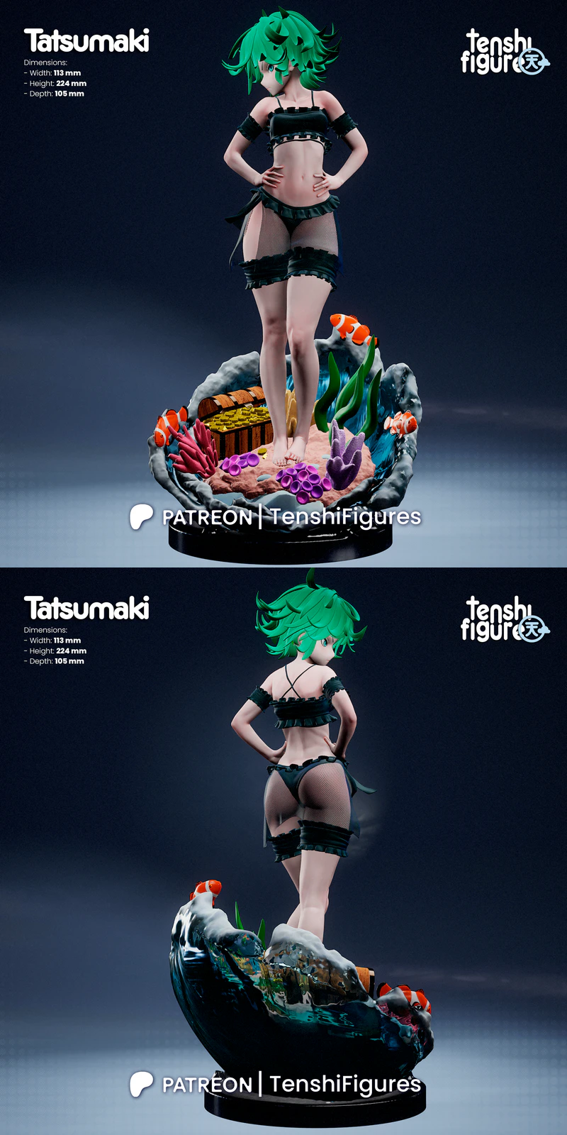 One Punch Man – Tatsumaki 3D Printable Figure STL File STL model for 3D printing